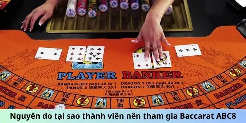 Nguyên do tại sao thành viên nên tham gia Baccarat ABC8